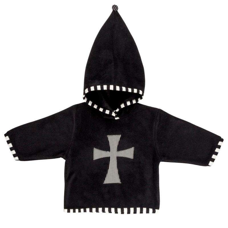 Børne Fleece Sweatshirt med Hætte - Sort