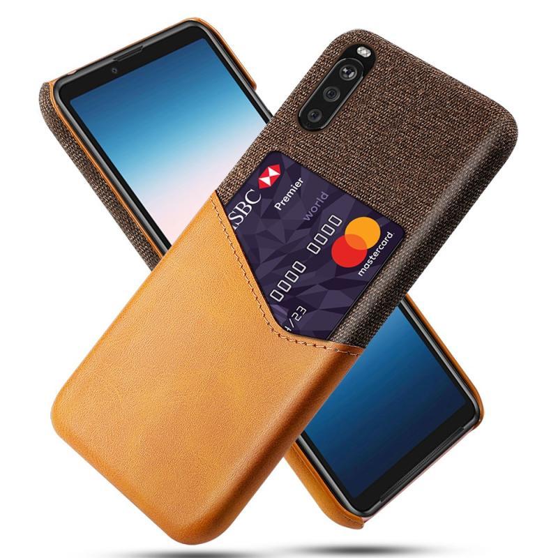 Sony Xperia 10 III 5G Læder Cover med Kortholder - Brun