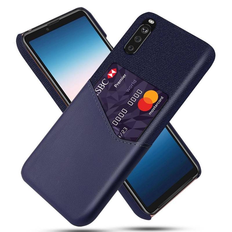 Sony Xperia 10 III 5G Læder Cover med Kortholder - Blå