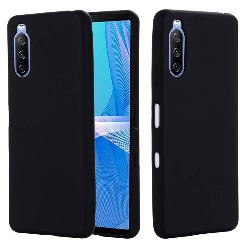 Sony Xperia 10 Iii Azmaro Tyndt Silikone Cover Sort