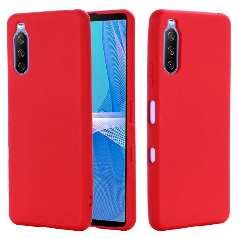 Sony Xperia 10 Iii Azmaro Tyndt Silikone Cover Rød