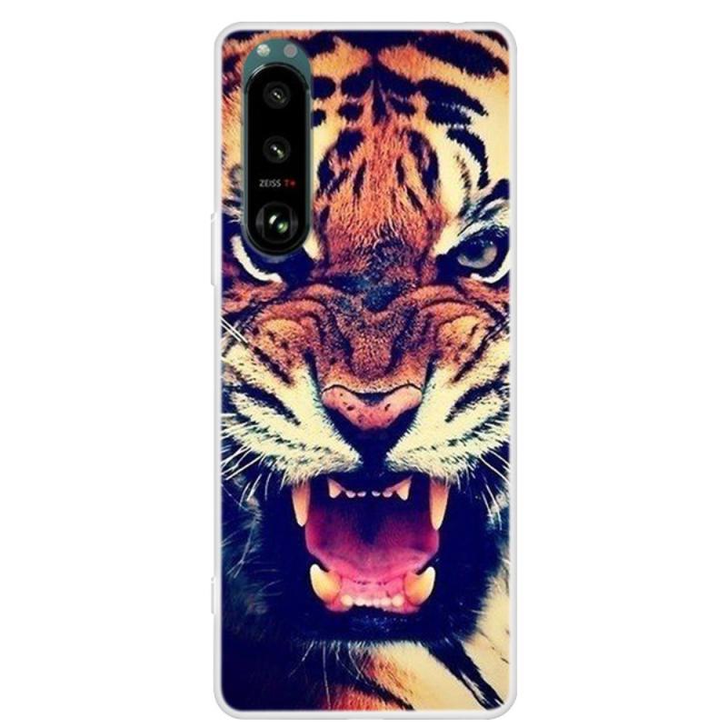 Sony Xperia III 5G Gummi Cover med Tiger Design