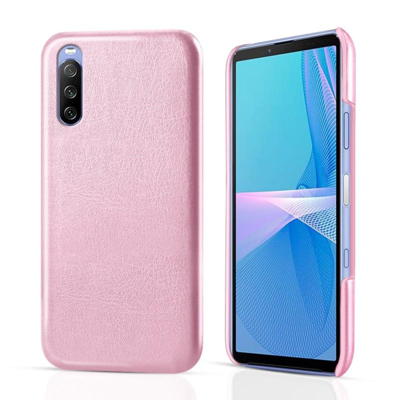 Sony Xperia 10 Iii 5g Ksq Tyndt Læder Bagcover Rosa Guld