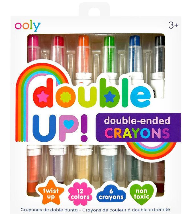 6 Stk Double Up Crayon Sæt fra Ooly - Farver til Kreativitet