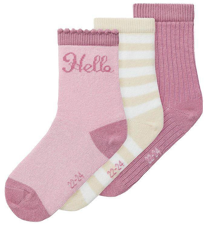 3-pak Strømper Nmfritta Corsage Sommer Sand + Mauv