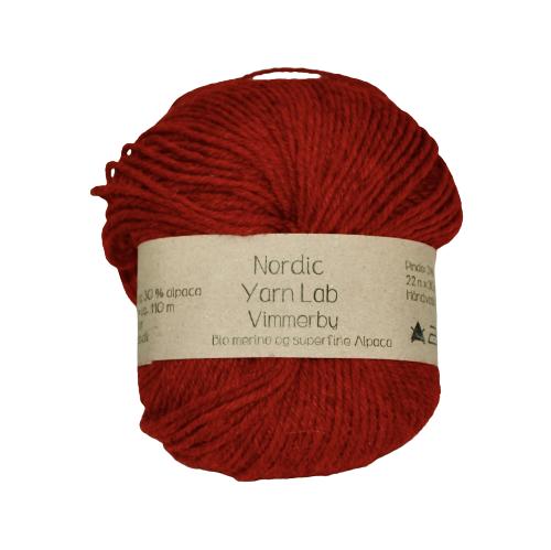 Vimmerby Red 0063 Garn fra Nordic Yarn Lab - Blød og Økologisk