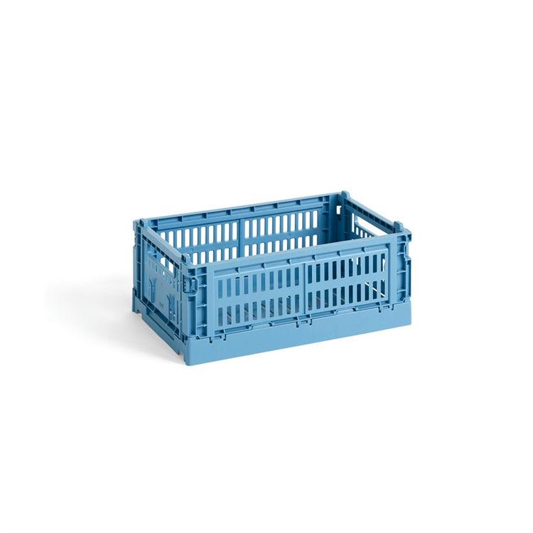 Farverig opbevaringskasse - HAY Colour Crate Sky Blue
