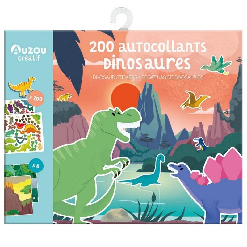 Auzou Klistermærker Dinosaurer 200 Stk