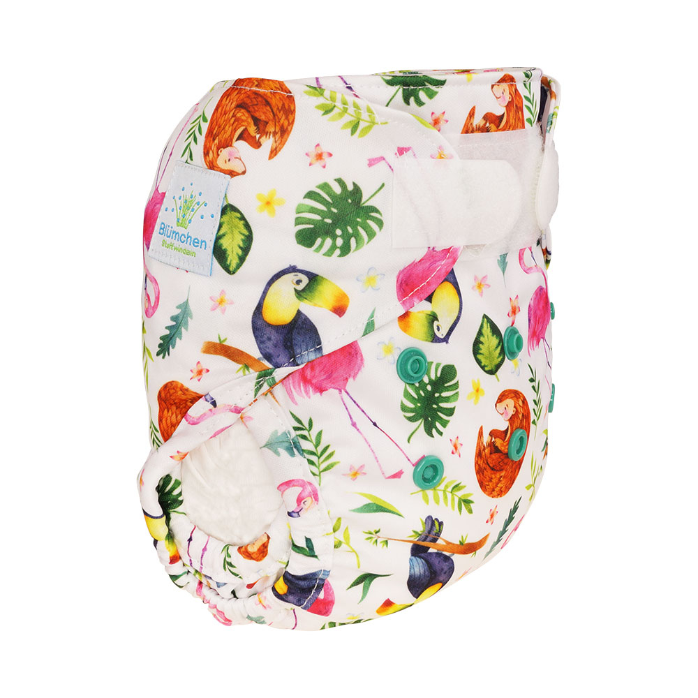 Nyfødt Cover Med Lækagebarriere    Flamingo fra Blümchen