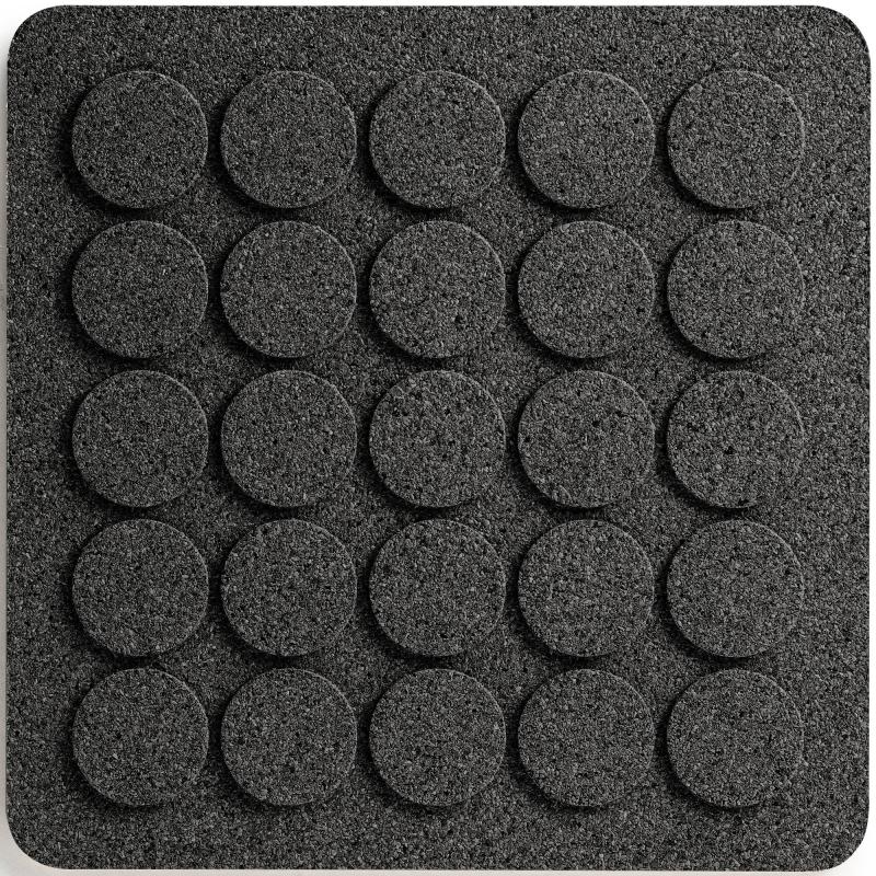 Square Dots Bordskåner, 20 X 20 Cm, Kork fra Born In Sweden