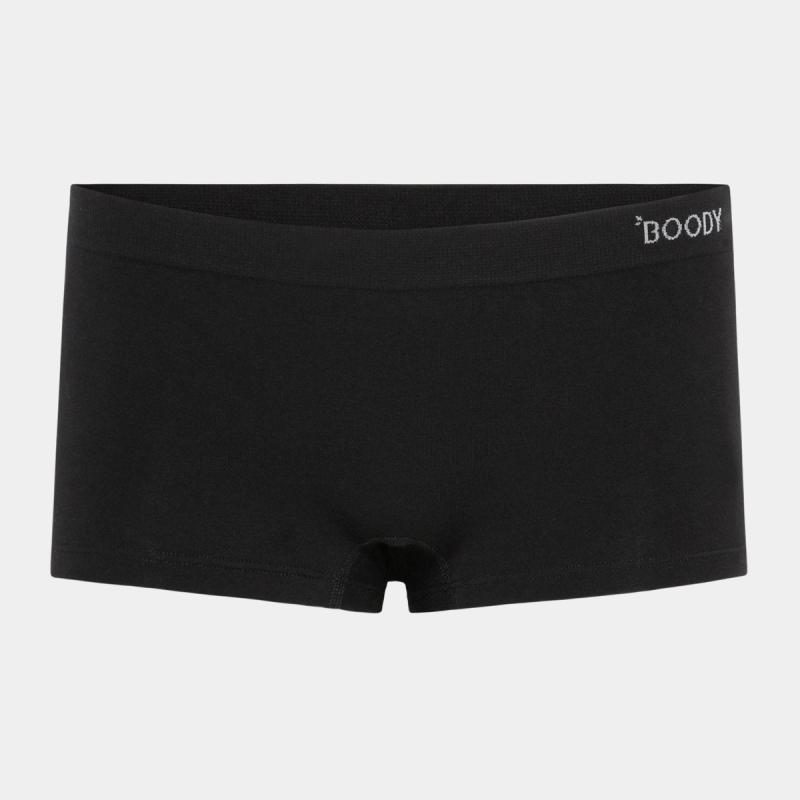 Åndbare Sorte Bambus Hotpants i Høj Kvalitet fra Boody