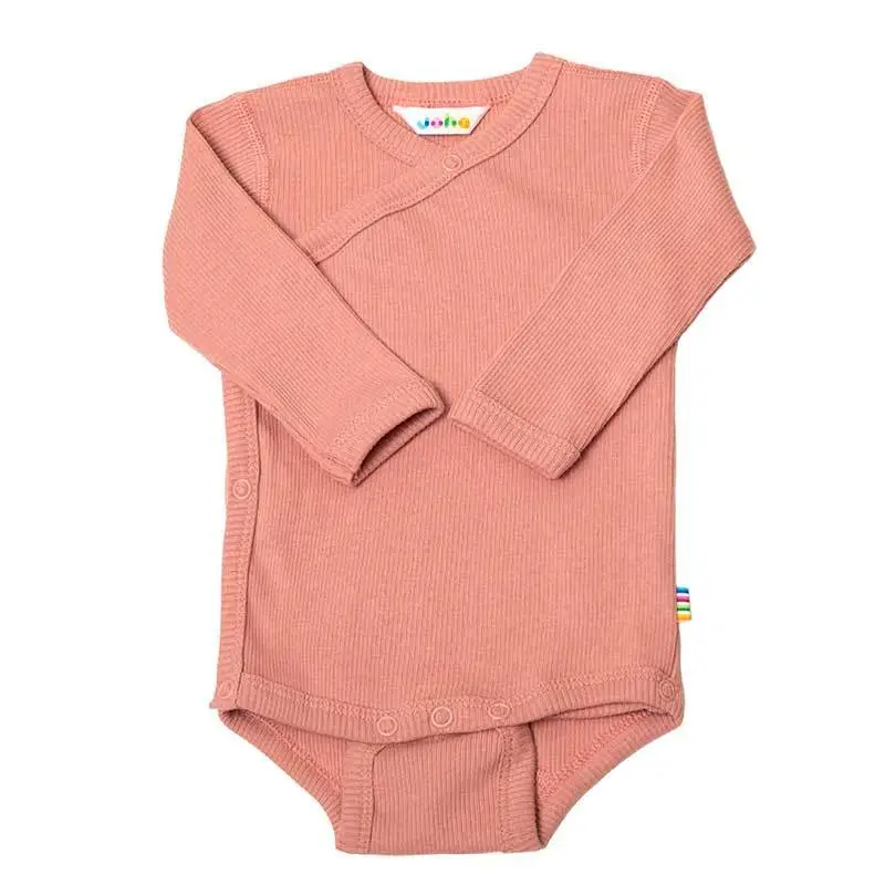 Body Med Sideluk Pastel Rosa økologisk Rib Bomuld fra Joha
