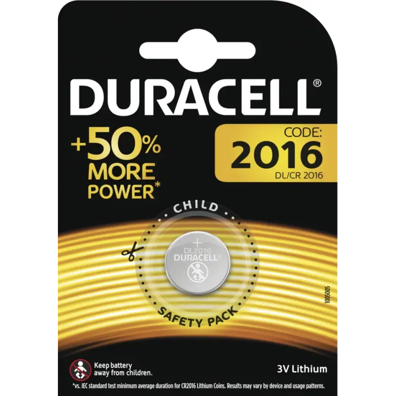 Duracell 2016 Knapcellebatteri - Høj Kvalitet til Elektronik
