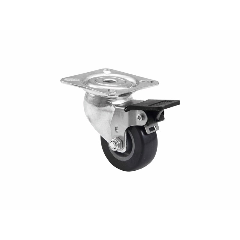 Swivel Castor 50mm Grey With Brake fra Roadinger