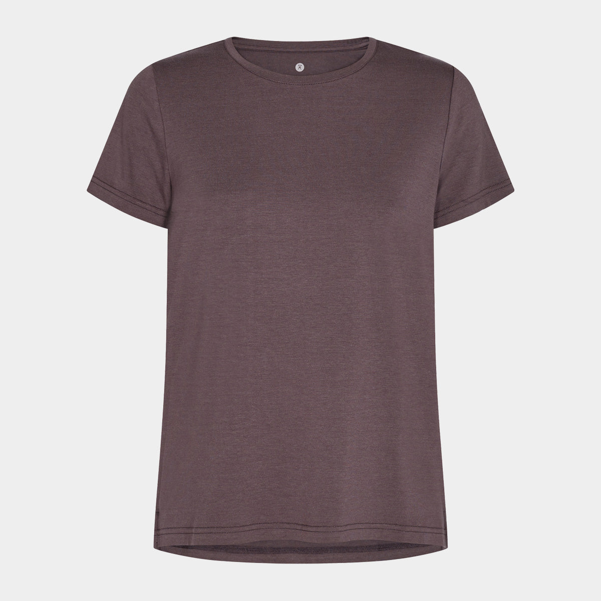 Brun Bambus T-shirt med Rund Hals til Damer - Topkvalitet