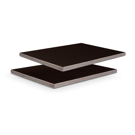 9mm Birch Phenolic Resin With Dark Brown Leather Look Texture, 2500mm X 1250mm     fra Adam Hall Hardware