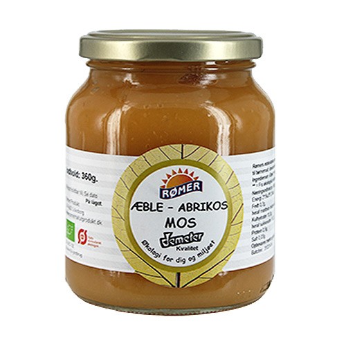 Æble- og Abrikosmos 360 Gram fra Rømer - Økologisk Delikatesse