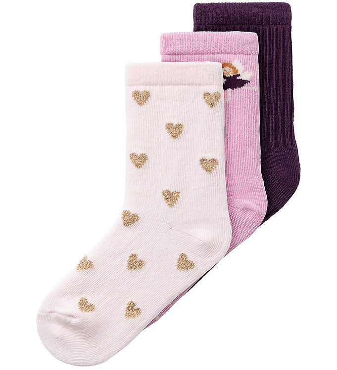 3 Pak Strømper Nmflumy i Pastel Lavendel Plum fra Name It