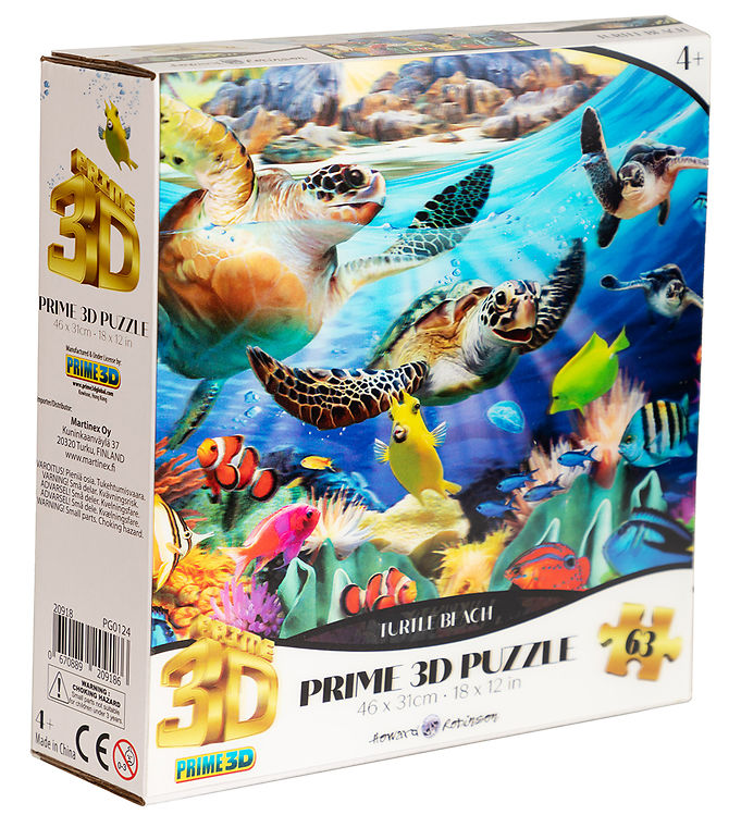 3D Puslespil med 63 Brikker - Turtle Beach Tilbud