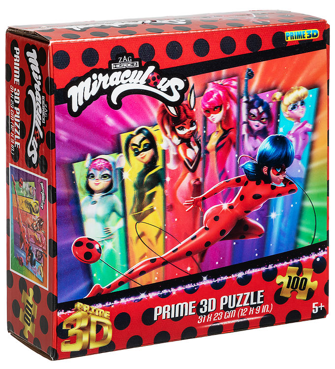 3D Puslespil med 100 Brikker - Miraculous Tilbud!