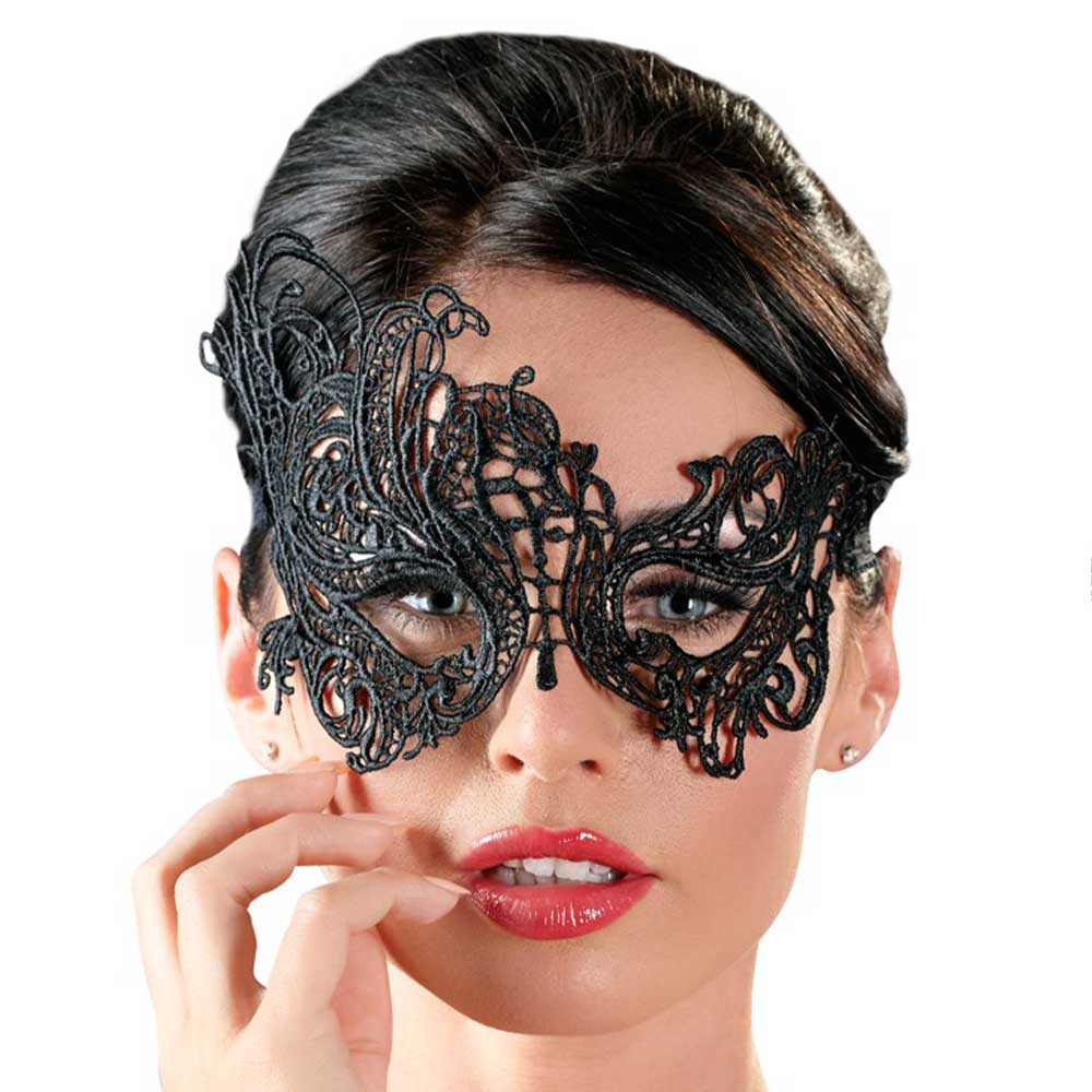 Cottelli Collection Sensuel Sort Maske til Intime Stunder
